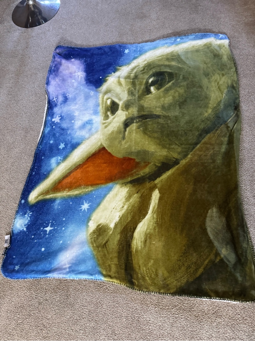 Star Wars Grogu Plush Throw Blanket - Green/Blue